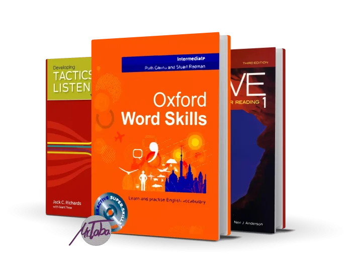 خرید کتاب ورد اسکیل به همراه تکتیکس و اکتیو خرید کتاب word skills intermediate و active reading 1 به همراه tactics developing