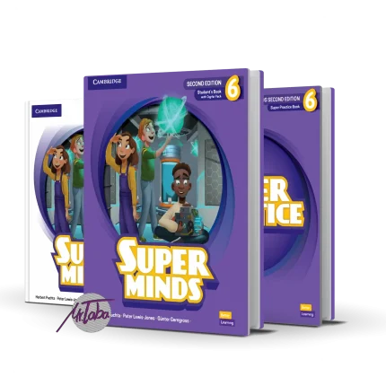 خرید کتاب super minds 6 ویرایش دوم به همراه کتاب super practice خرید پک سوپرمایندز 6 ویرایش دوم